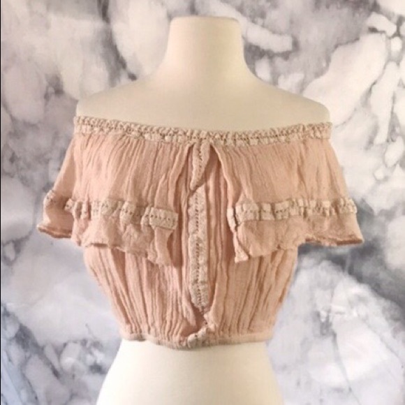 ✨HP✨ Jen’s Pirate Booty Flame Lily Crop Gauze Top - Picture 2 of 12